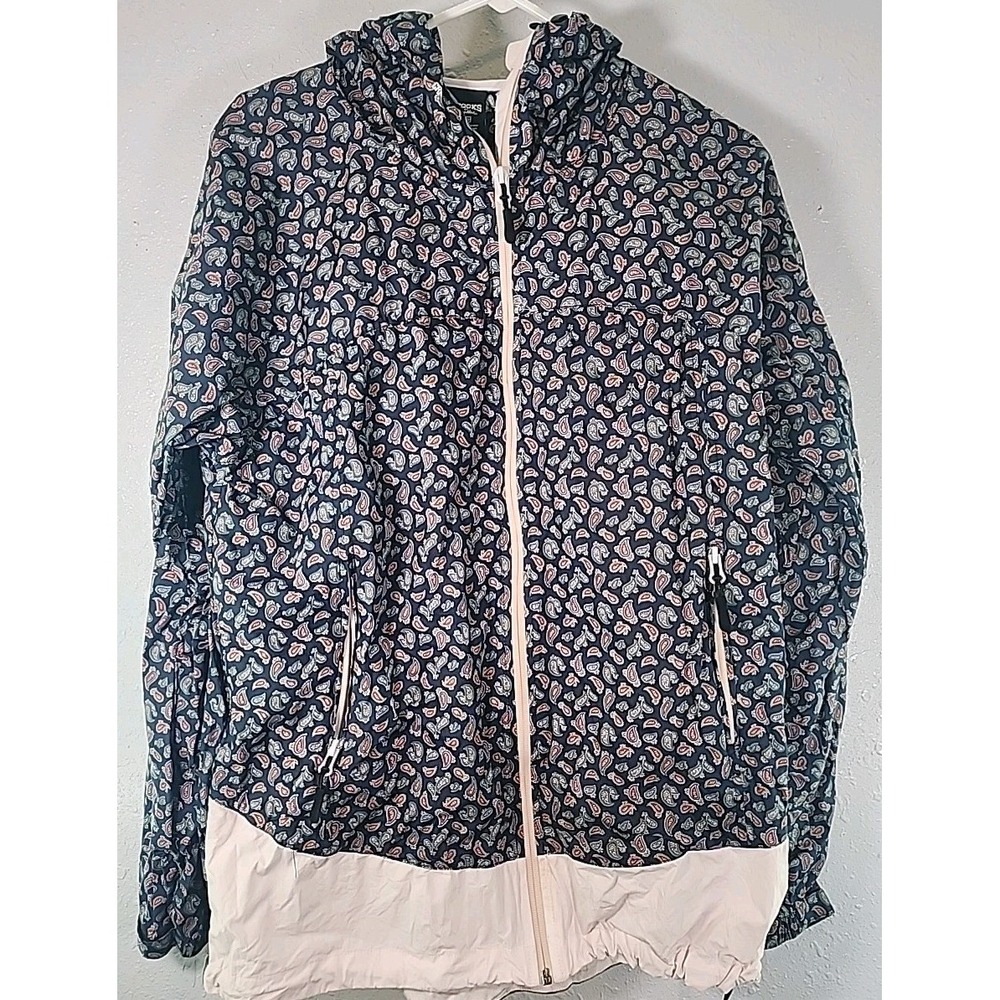 Crooks & Castles Mens Anorak Jacket Paisley Bandana Multi Color Large 100%cotton
